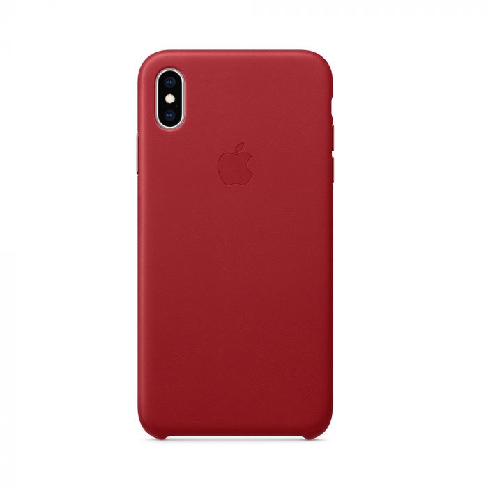 Husa telefon originala Apple iPhone XS Max, piele naturala, rosu