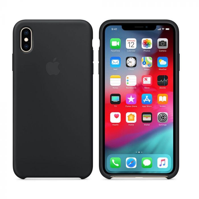 Husa telefon originala Apple iPhone XS Max Silicon, negru