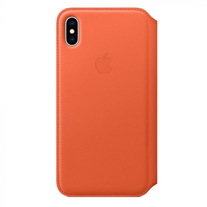 Husa telefon originala Apple iPhone XS Max Leather Folio Sunset, portocaliu
