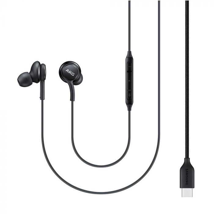 Casti audio in-ear originale Samsung AKG Type-C, negru, lungime cablu 120 cm