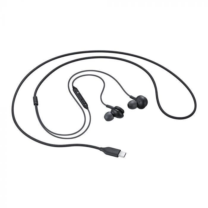 Casti audio in-ear originale Samsung AKG Type-C, negru, lungime cablu 120 cm