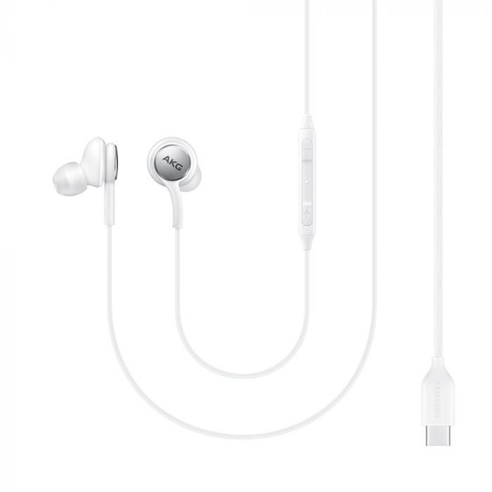 Casti audio in-ear originale Samsung AKG Type-C, alb, lungime cablu 120 cm