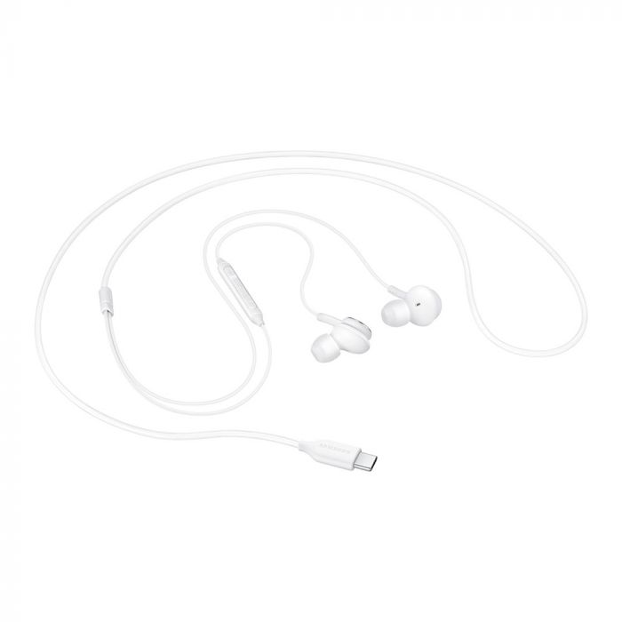 Casti audio in-ear originale Samsung AKG Type-C, alb, lungime cablu 120 cm