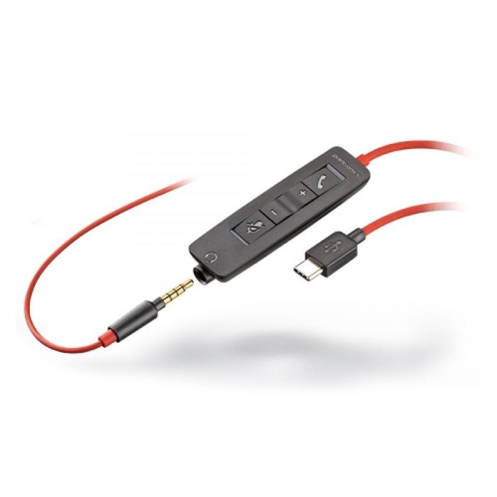 Casti audio on-ear Type-C sau Jack 3.5mm Plantronics Stereo BlackWire C3225, microfon noise canceling, DSP, EQ