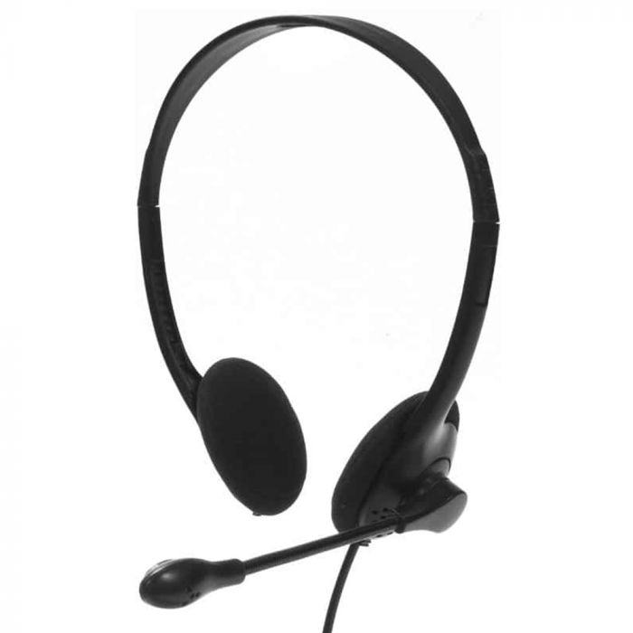 Casti audio on-ear cu fir Tellur Basic PCH1, negru, USB, microfon, lungime fir 2 m
