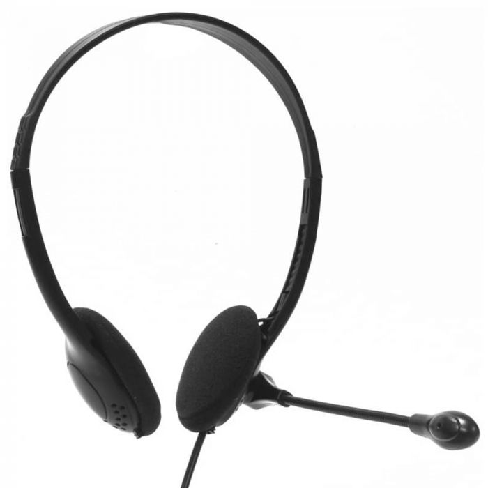 Casti audio on-ear cu fir Tellur Basic PCH1, negru, USB, microfon, lungime fir 2 m