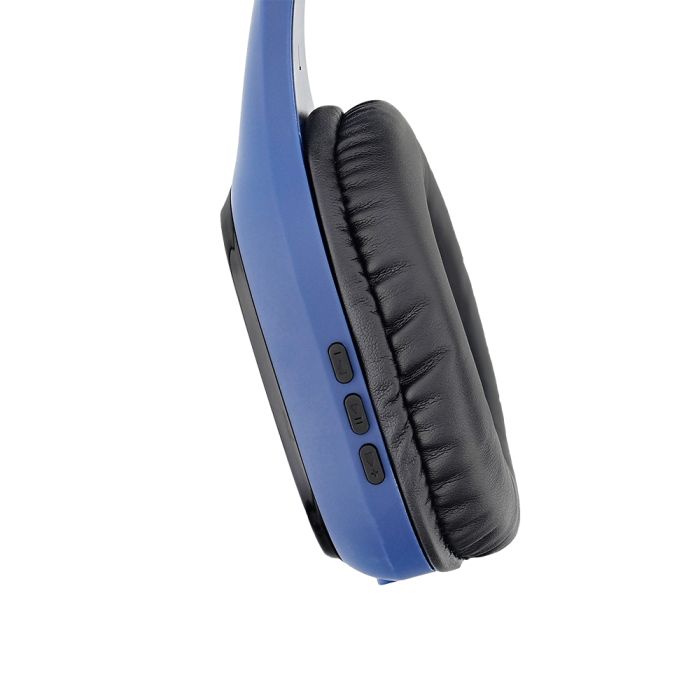 Casti audio bluetooth over-ear stereo Tellur Pulse, albastru, microfon, incarcare Micro-USB