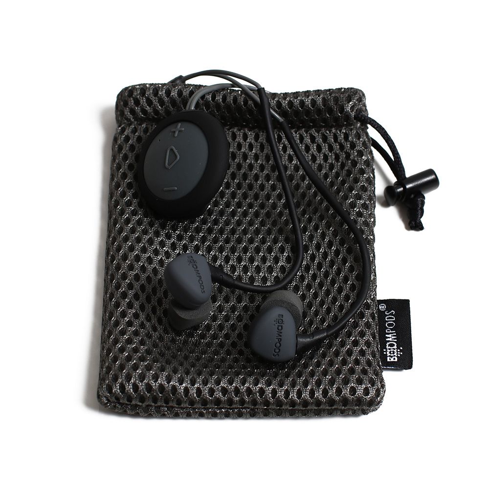 Casti audio sport in-ear, conexiune bluetooth, Boompods Sportpods Race, negru, controlul volumului, play/pause skip track, preluare/incheiere apeluri