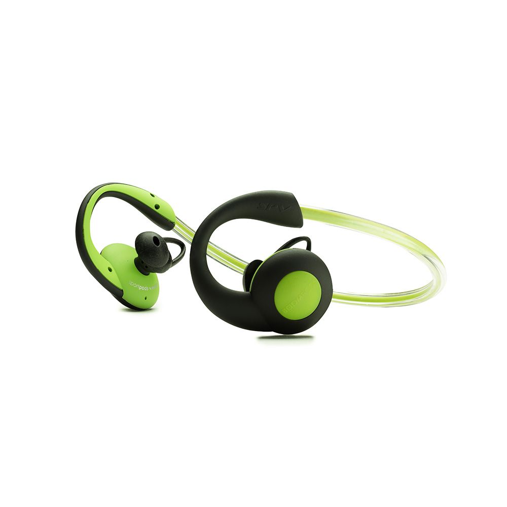 Casti audio sport in-ear, conexiune bluetooth, Boompods Sportpods Vision, verde, preluare/incheiere apeluri, schimbarea modului de iluminare