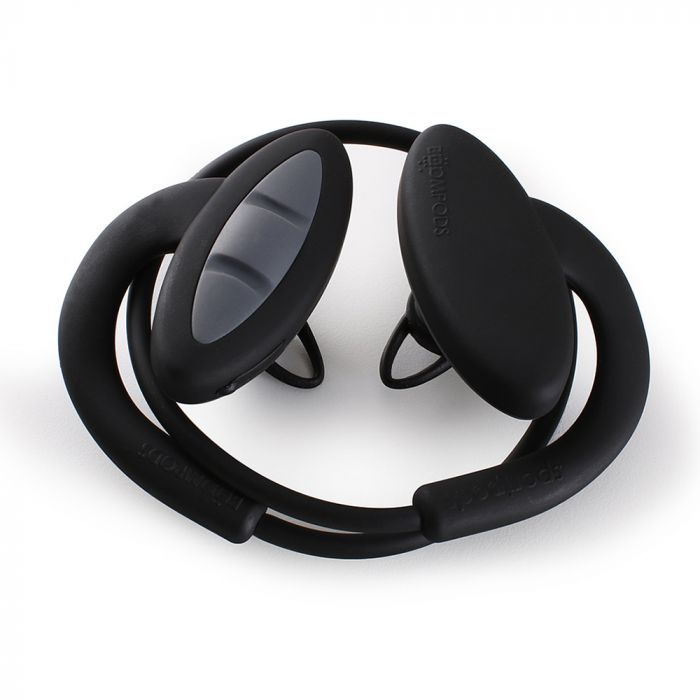 Casti audio sport in-ear, conexiune bluetooth, Boompods Sportpods2, negru-gri, control volum, play/pause skip track, preluare/incheiere apeluri