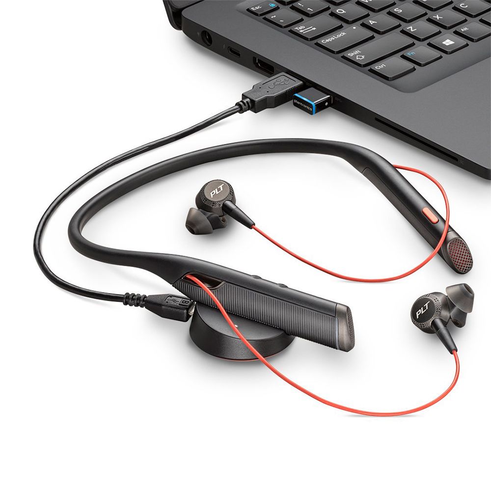Casti audio sport in-ear, conexiune bluetooth, Plantronics Voyager 6200 UC, negru, microfon noise canceling