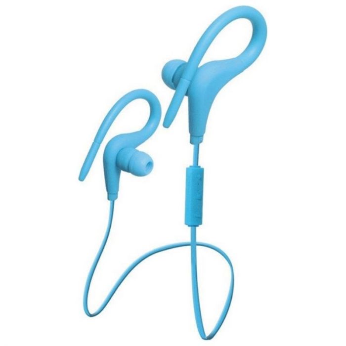 Casti audio sport in-ear, conexiune bluetooth, Vennus BT-1, albastru, rezistente la stropi de apa