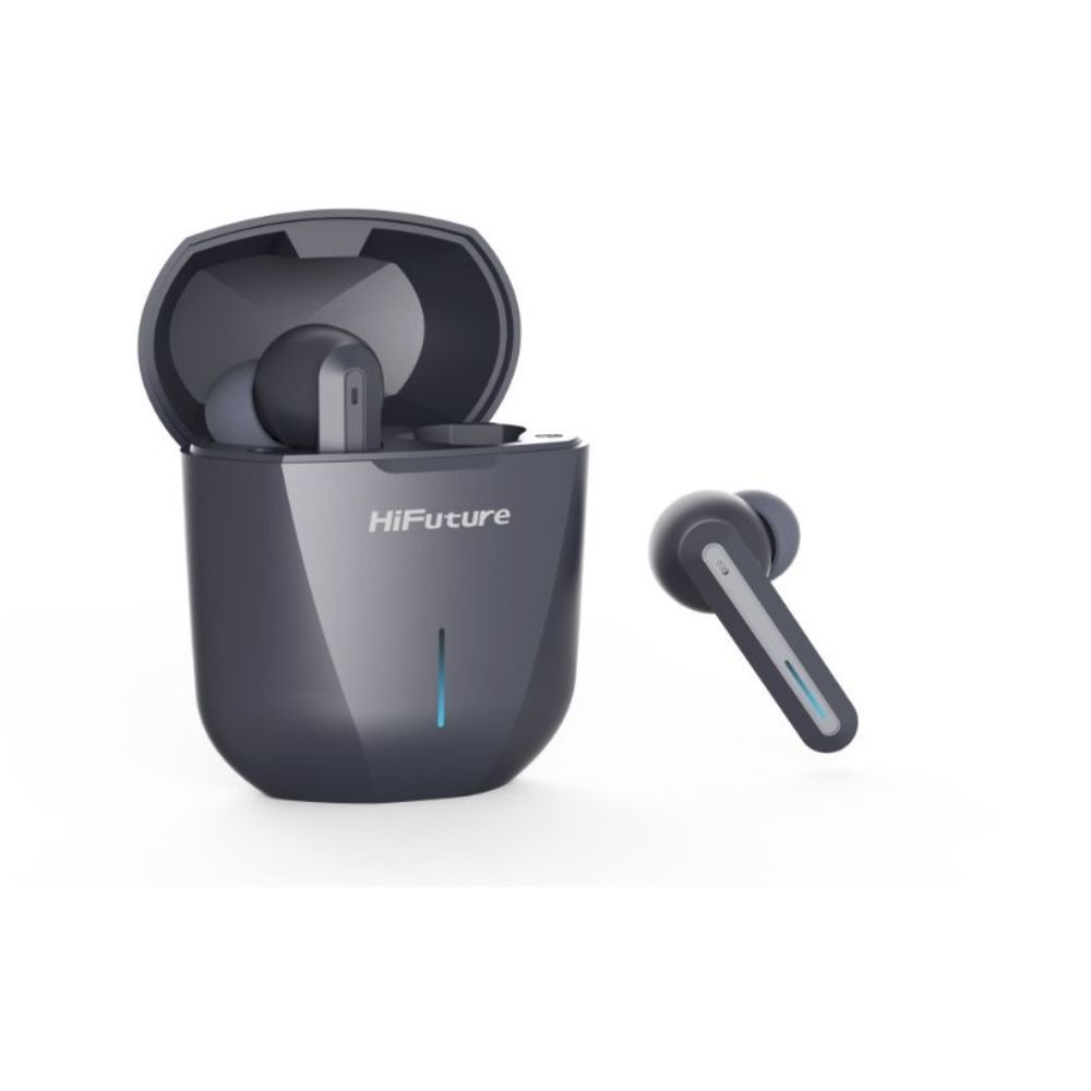Casti audio bluetooth in-ear true-wireless HiFuture Radge, gri, incarcare USB Type-C