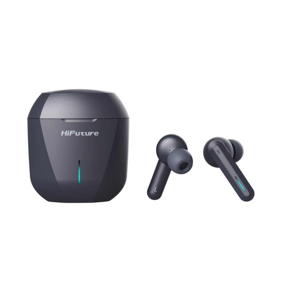 Casti audio bluetooth in-ear true-wireless HiFuture Radge, gri, incarcare USB Type-C