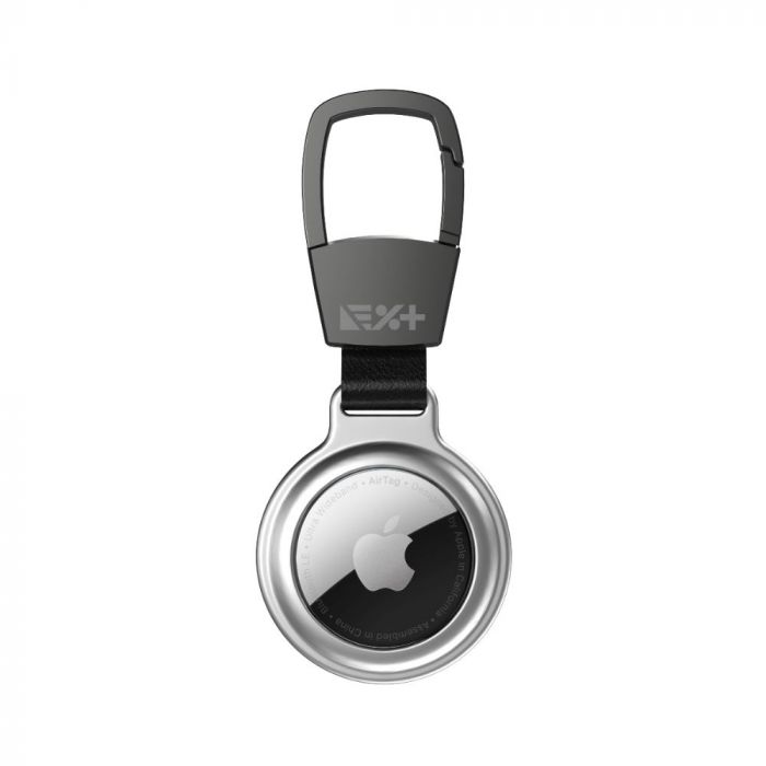 Husa cu breloc chei Apple AirTag Next One, aluminiu, argintiu