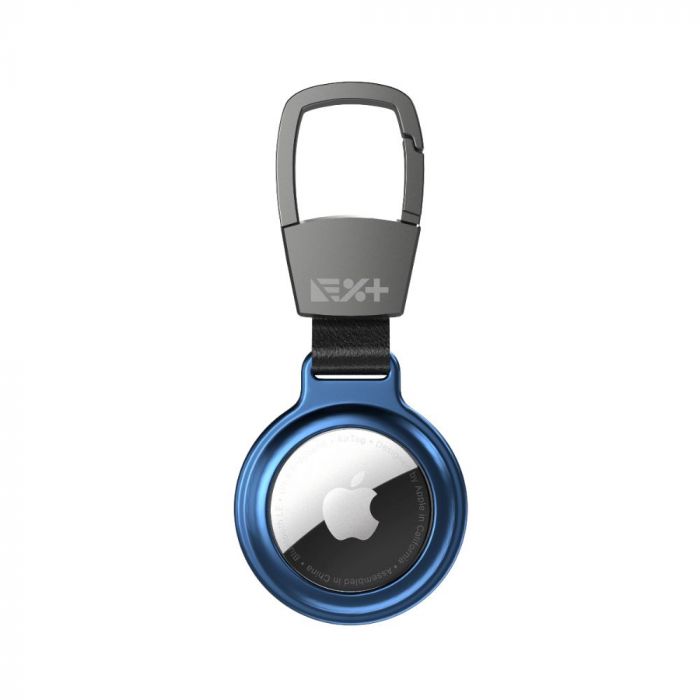 Husa cu breloc chei Apple AirTag Next One, aluminiu, albastru