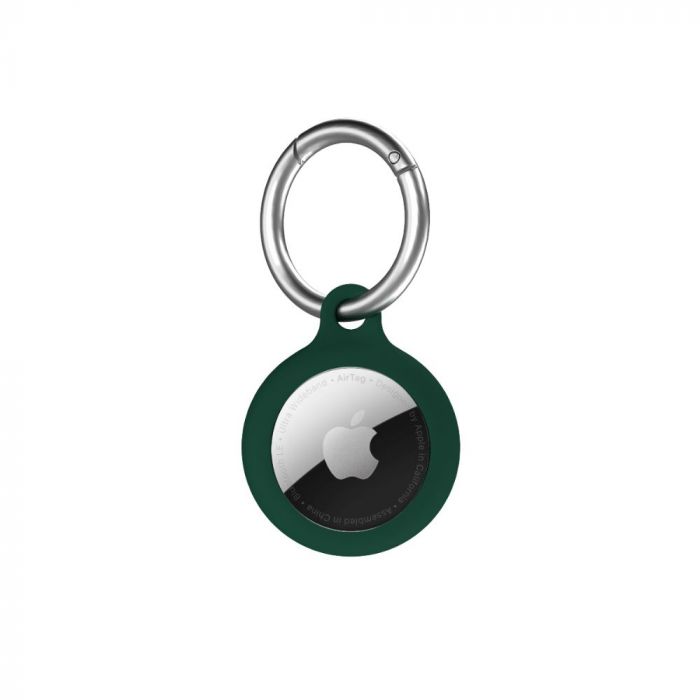 Husa cu breloc chei Apple AirTag Next One Secure, silicon, verde