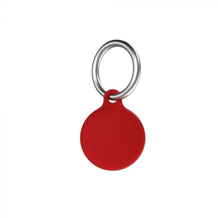 Husa cu breloc chei Apple AirTag Next One Secure, silicon, rosu