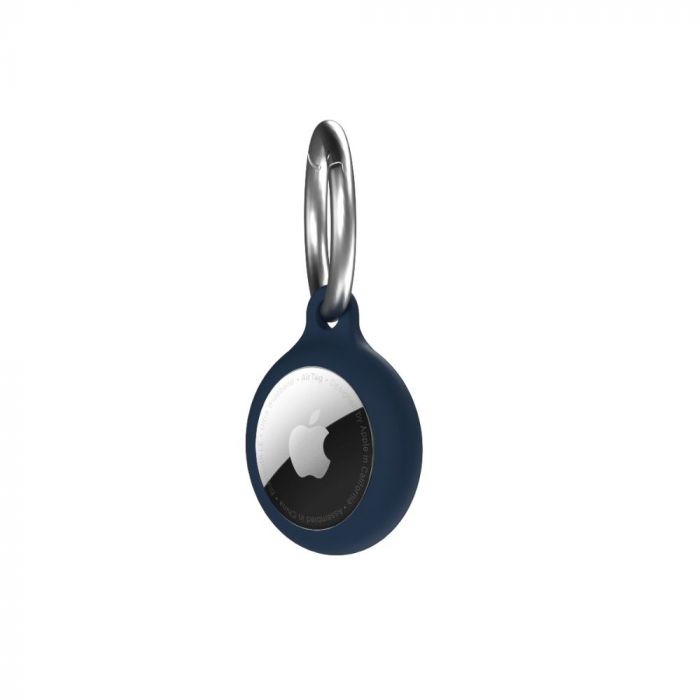 Husa cu breloc chei Apple AirTag Next One Secure, silicon, albastru