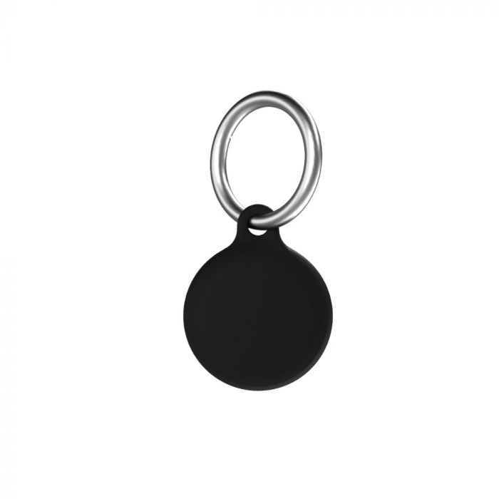 Husa cu breloc chei Apple AirTag Next One Secure, silicon, negru