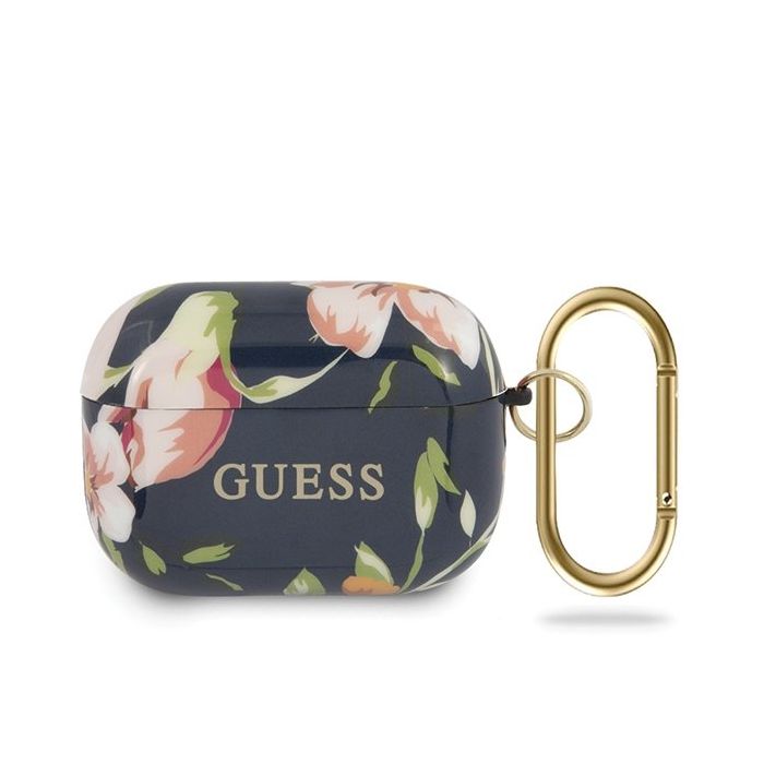 Husa cu breloc Guess Flower Collection, pentru Apple AirPods Pro, TPU, multicolor