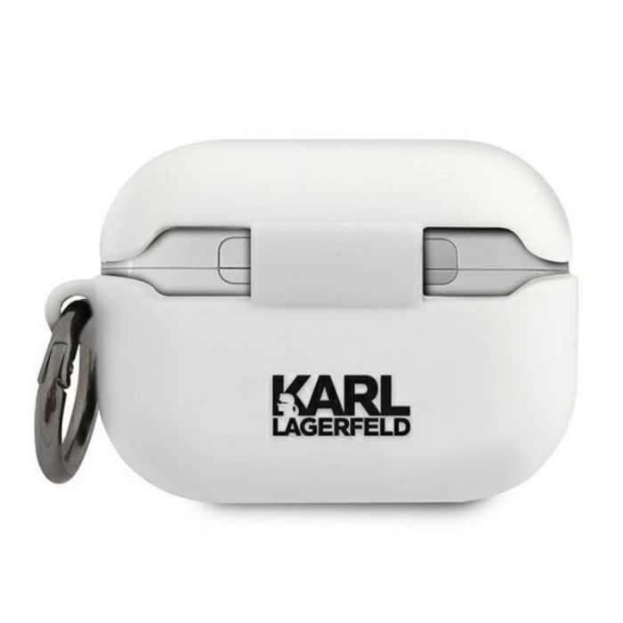 Husa cu breloc Karl Lagerfeld Choupette, pentru Apple AirPods Pro, silicon, alb
