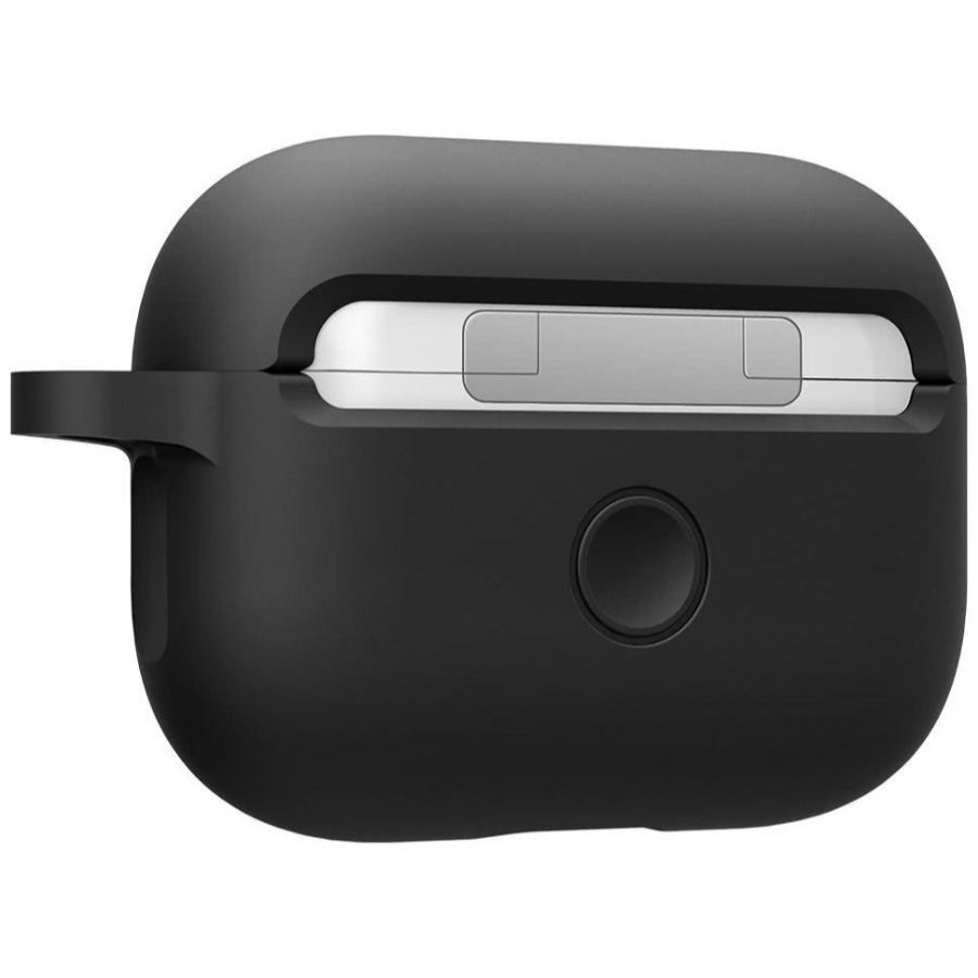 Husa cu breloc Spigen Fit, pentru Apple AirPods Pro, silicon, negru