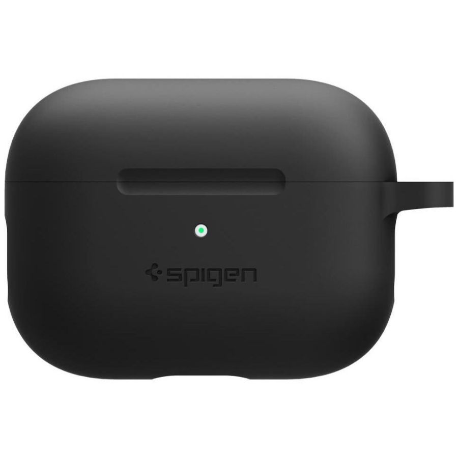 Husa cu breloc Spigen Fit, pentru Apple AirPods Pro, silicon, negru