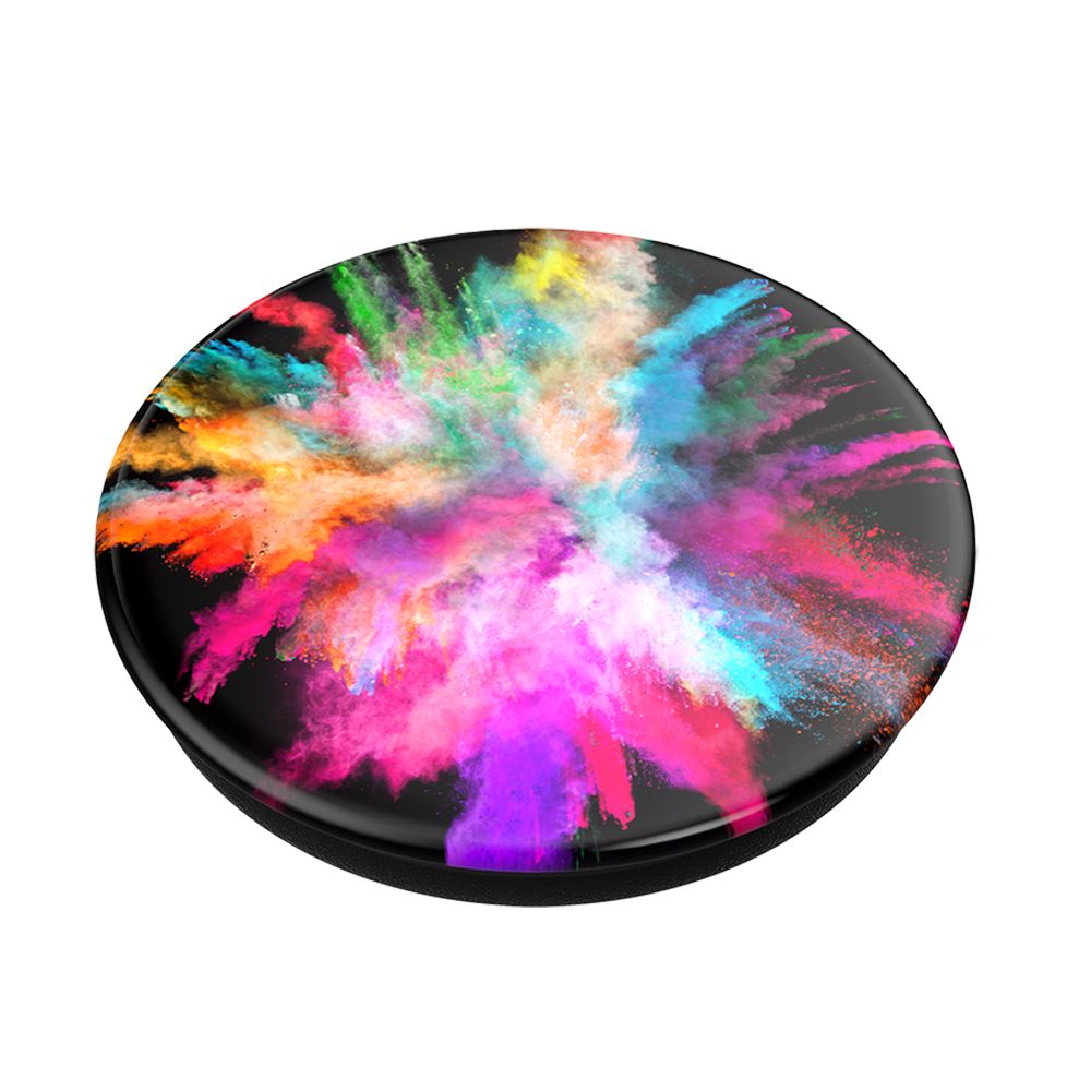 Suport telefon Popsockets PopGrip Stand Color Burst, policarbonat, TPU si poliuretan, multicolor