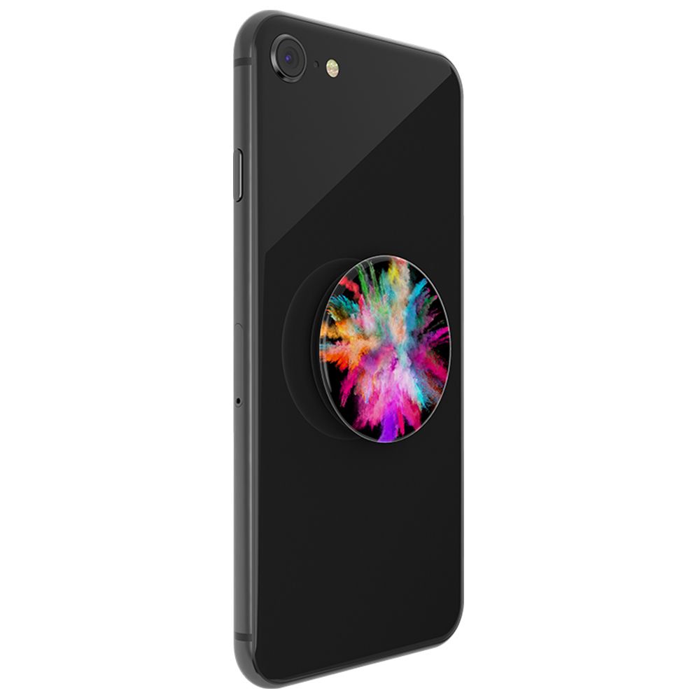 Suport telefon Popsockets PopGrip Stand Color Burst, policarbonat, TPU si poliuretan, multicolor