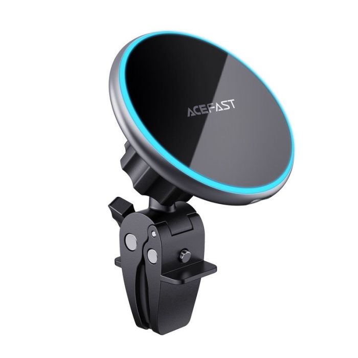 Suport auto Acefast, magnetic, incarcare Wireless, 15W, prindere la sistemul de ventilatie, negru