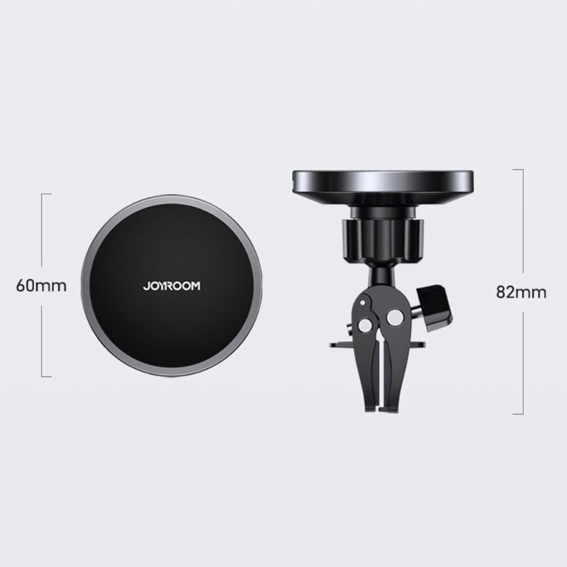 Suport auto magnetic Joyroom, cu incarcare wireless MagSafe 15W, rotatie 360 grade, cablu Type-C, negru