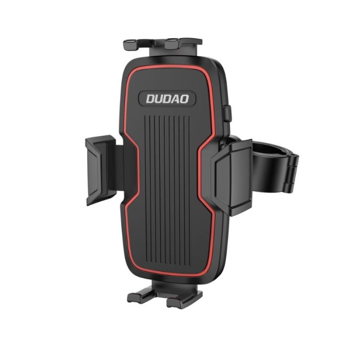 Suport telefon pentru bicicleta Dudao F7PRO, prindere de ghidon, rotatie 360 grade, suprafata antiaderenta, negru