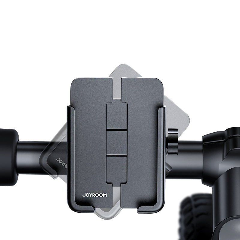Suport telefon pentru bicicleta Joyroom, prindere de ghidon, rotatie 360 grade, diagonala maxima display 6.8 inch, anti alunecare, negru