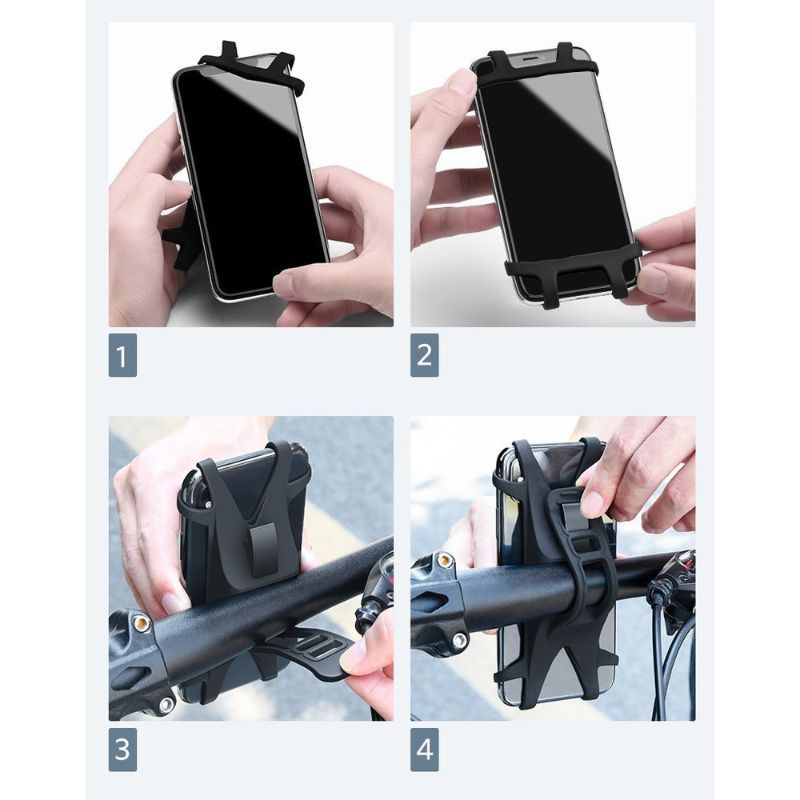 Suport telefon pentru bicicleta Ugreen LP116, prindere de ghidon, silicon, negru