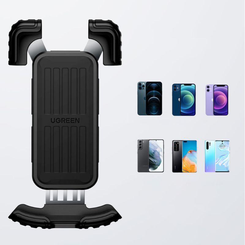 Suport telefon pentru bicicleta Ugreen LP494, prindere de ghidon, rotire 360 grade, negru