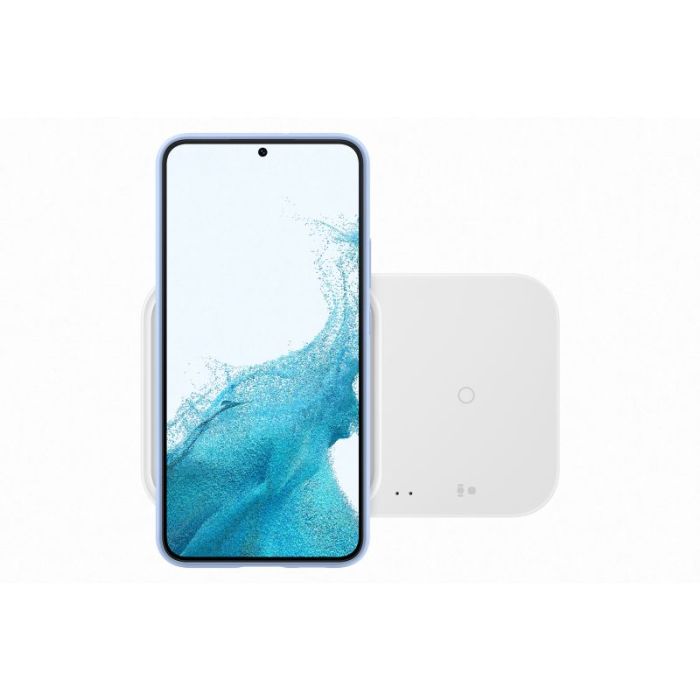 Incarcator wireless pentru telefon Samsung Duo Pad, alb, cu incarcare rapida, 15 W