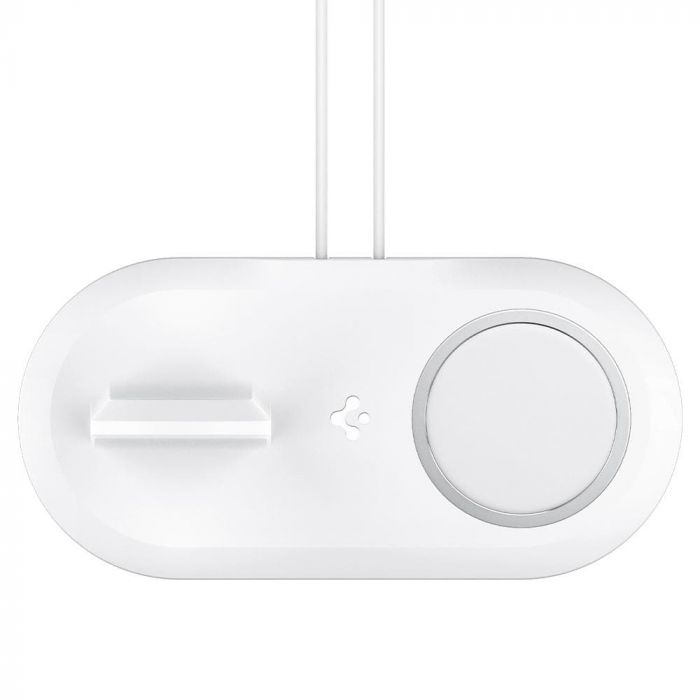 Suport pentru incarcator wireless Spigen Magfit Duo, compatibil cu incarcator MagSafe Apple si incarcator Apple Watch