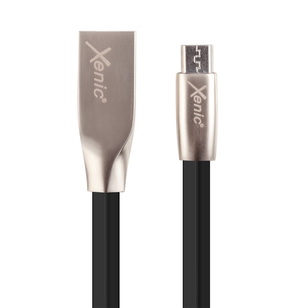 Cablu de date si incarcare MicroUSB Xenic Fast, lungime 1.2 m, conectori placati cu nichel, negru