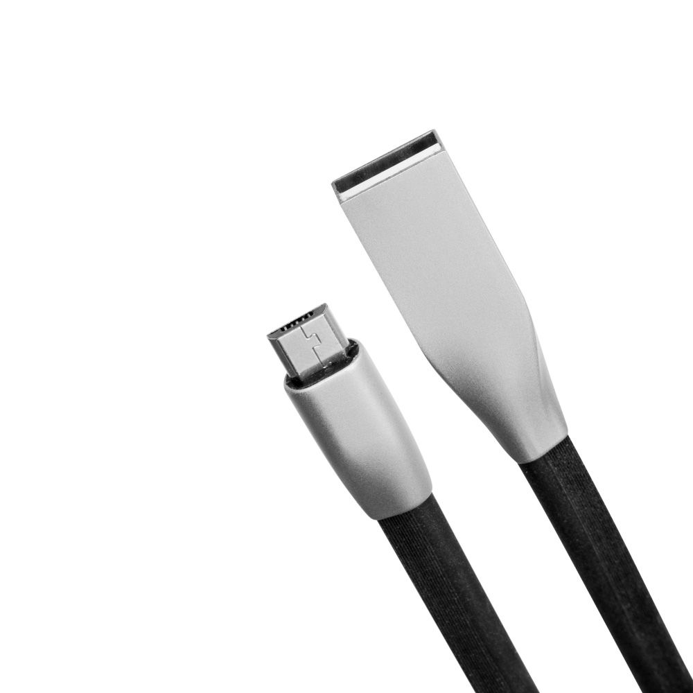 Cablu de date si incarcare MicroUSB Xenic Fast, lungime 1.2 m, conectori placati cu nichel, negru