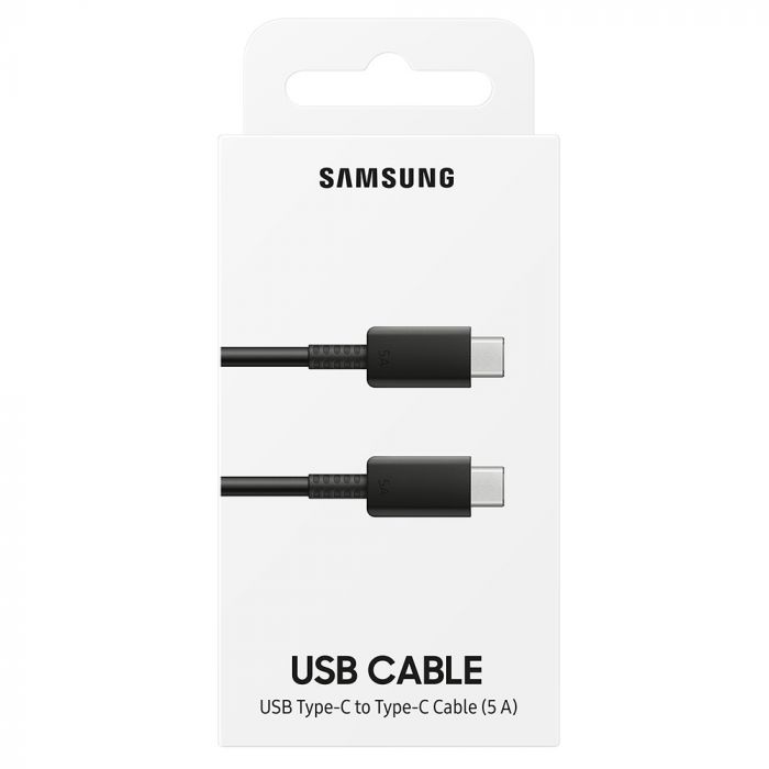 Cablu de date si incarcare USB Type-C la USB Type-C Samsung Original, lungime 1 m, 5A, negru