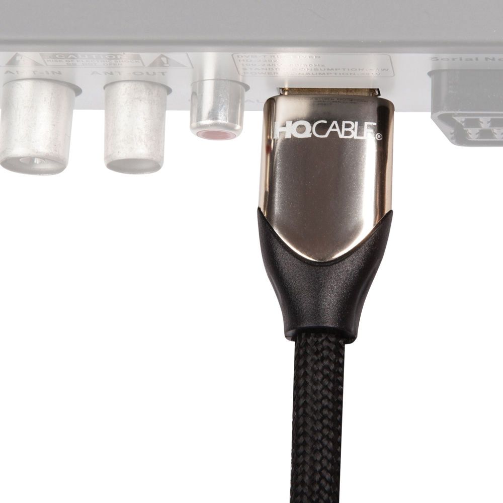 Cablu video 4K HDMI 2.0 la HDMI 2.0 HQcable GoldLine, lungine 3.2 m, conectori aurii, negru