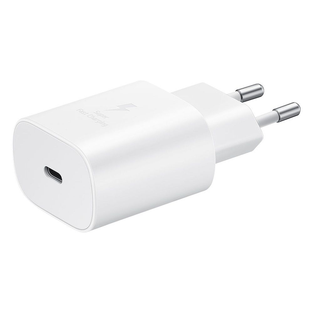 Incarcator retea pentru telefon USB Type-C la USB Type-C, Samsung Super Fast Charging, PD 3.0, 25W, alb