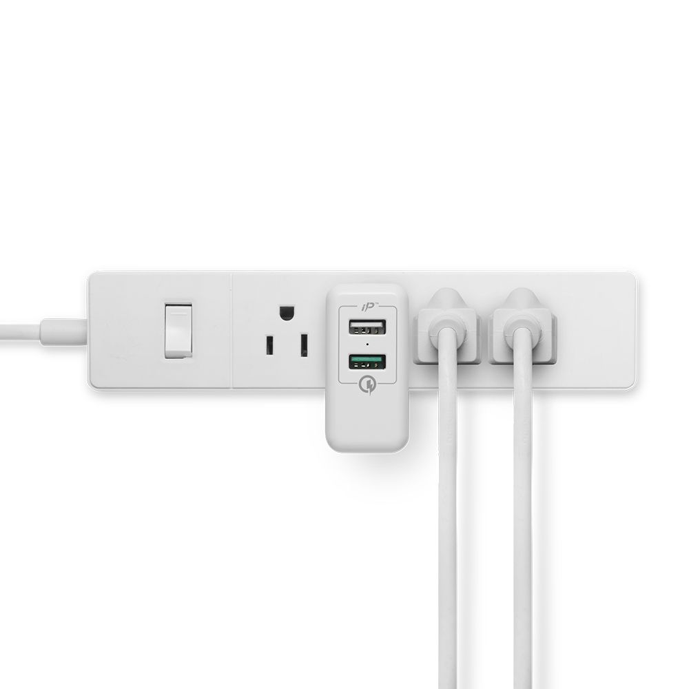 Incarcator retea pentru telefon Spigen USA F207, Qualcomm Quick Charger 3.0, 2 Ports USB Travel, alb
