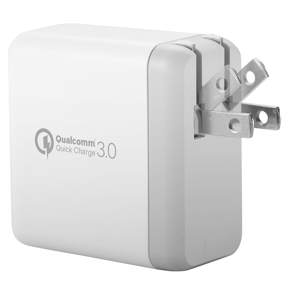 Incarcator retea pentru telefon Spigen USA F207, Qualcomm Quick Charger 3.0, 2 Ports USB Travel, alb