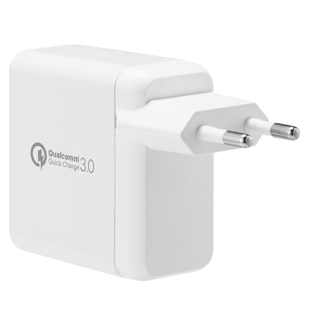 Incarcator retea pentru telefon Spigen EU F207, Spigen Qualcomm Quick Charger 3.0, 3A, Dual USB, alb