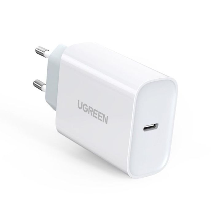 Incarcator retea pentru telefon Ugreen Quick Charger, 30W, 1 x USB Type-C, 5V/3A, alb