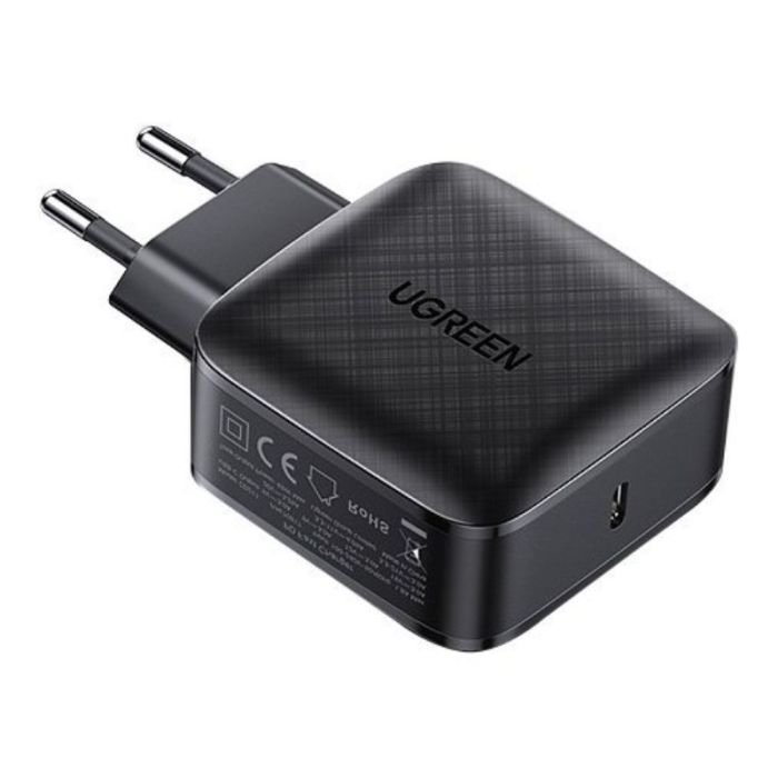 Incarcator retea pentru telefon Ugreen Quick Charger, GaN, 65W, 1 x USB Type-C, 5V/3A, negru