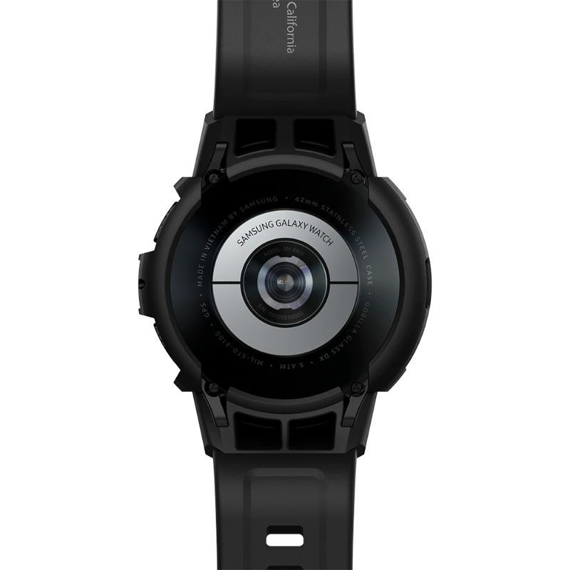 Curea smartwatch Samsung Galaxy Watch 4 Classic 42mm, Spigen Rugged Armor Pro, negru