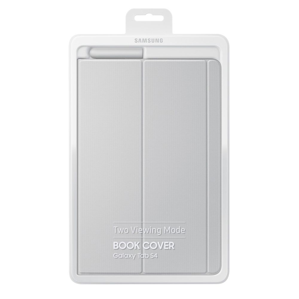 Husa pentru tableta Samsung Galaxy Tab S4 10.5 inch, Book Cover, originala, suport pentru S Pen, gri